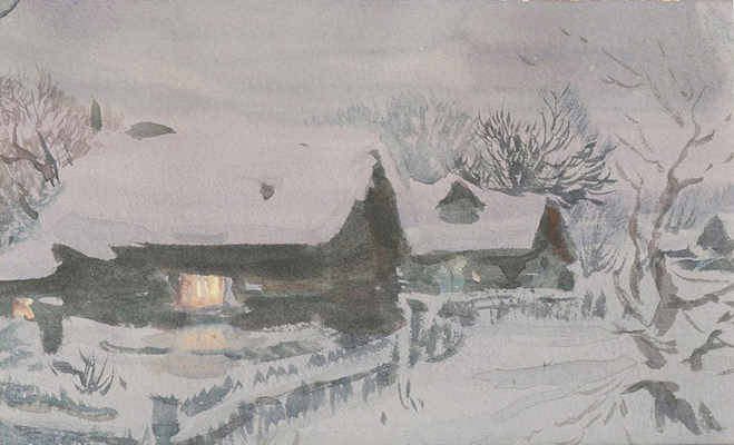 Андрияка Сергей Николаевич. Зимняя улица